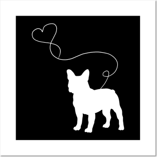 dog cute bulldogs heart Posters and Art